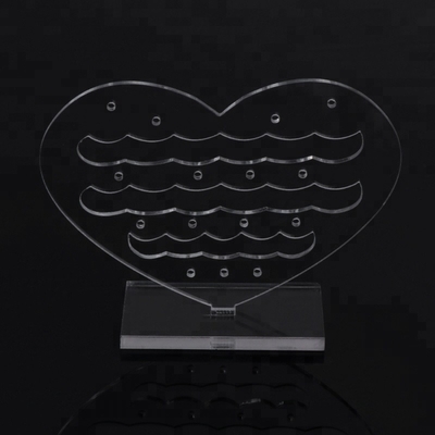 아크릴 몸 보석 전시 투명한 아크릴 싱크대 보석 귀걸이 전시
