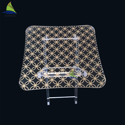 사무실 주문 아크릴 FurnitureClear 아크릴에 의하여 비치는 이국적인 커피용 탁자