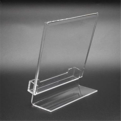 5&quot; X 7&quot; 플라스틱 유리 플렉시 유리 명함 주머니를 가진 아크릴에 의하여 기울는 삽입 표시 홀더